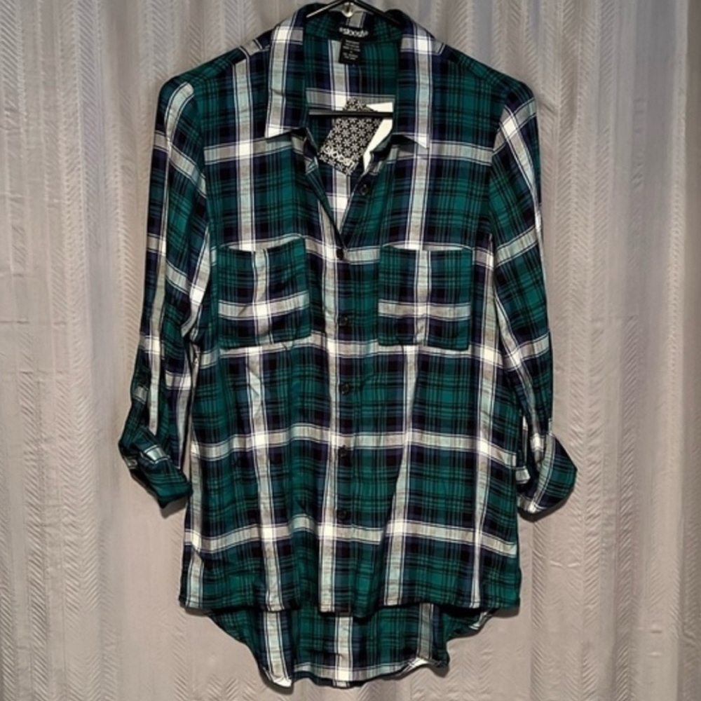 Stoosh Plaid Button Down Shirt